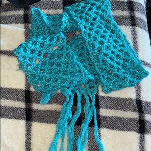 Handcrafted Teal Crochet Scarf